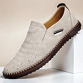 preiswerte Herrenpantoletten &amp; -slipper-Herren Slipper aus braunem Wildleder - atmungsaktive, ausgehöhlte Freizeitschuhe für Sommer und Arbeit
