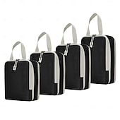 cheap Luggage &amp; Travel Storage-4-Piece Compression Packing Cubes Set for Travel, Luggage Storage and Organizer, Clothes, Toiletries, and Bag Organizer for Travel Essentials