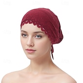 billige Bryllupshodeplagg-Hodeplagg Polyester / bomullsblanding Solhatt Turbaner Bryllup Avslappet Med Blonder Blomst Hodeplagg Hodeplagg
