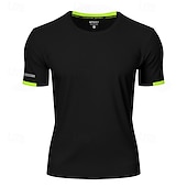 cheap Men&#039;s Casual T-shirts-Men&#039;s Tee Short Sleeve Shirt Tee Top Short Sleeve Crewneck Spring &amp; Summer Solid / Plain Color Fashion Designer Quick Dry Reflective Strip Vacation Street Going out Black White Red Top Tee for Men
