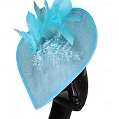 abordables Fascinateurs-Coiffe Chapeau Fedora en Lin Synthétique Mariage Anniversaire Thé Course Équitation Élégant Vintage Mignon Avec Accessoire En Plumes