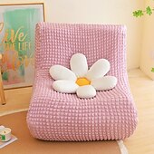 baratos Capa do sofá futon.-1pc capa elástica para sofá de chão sem braços capa para sofá preguiçoso relax seersucker capa elástica para sofá único capa de almofada para sala de estar casa