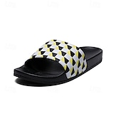 abordables Sandales décontractées-sandales à enfiler géométriques vibrantes pour hommes – chaussures d&#039;été décontractées pour la plage et la piscine