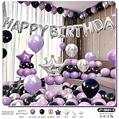 cheap Birthday Party Supplies-Birthday Party Scene Decoration Set - Multicolor Balloons with &#039;Happy Birthday&#039; Balloons Banner