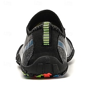 economico Sneakers Casual-scarpe da ginnastica da uomo a piedi nudi - rosso brillante, suola robusta, design senza lacci - perfette per escursioni e avventure all'aria aperta