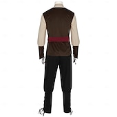 levne oblečení-Retro Středověké Renesanční Cosplay kostým Úbory Semišová vesta Pirát Rytíř Šňůrky Maškarní kostým Pánské Pirát předvečer Všech svatých Karneval Plesová maškaráda Karneval LARP Ren Faire Dospělé