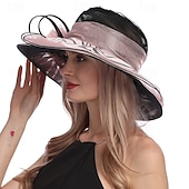 olcso Fascinatorok és kalapok-1950-es évek Retro Vintage Derby Kalap Egyházi Kalap Kentucky Derby Kalap Úrnő Nemes Asszony Női Valentin-napi Derby Ascot Lóverseny Fesztivál Felnőtt Kalap Tavasz  Nyár