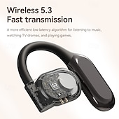abordables Casques téléphoniques et professionnels-Casque de traduction IA - traduction sans fil en temps réel en 144 langues, suppression active du bruit, commandes tactiles, microphone à condensateur, chargement de type C pour les voyages d&#039;affaires