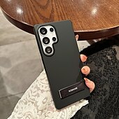 olcso Samsung-tokok-telefon Ügy Kompatibilitás Samsung Galaxy S25 S25 Plus S25 Ultra Fekete tok Állvánnyal Ütésálló Retro PC