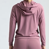 economico Tute da ginnastica-Per donna T-shirt da corsa Cerniera Tasche Manica lunga Felpa con cappuccio Informale Athleisure Traspirante Asciugatura rapida Allenamento in palestra Corsa Marcia abbigliamento sportivo