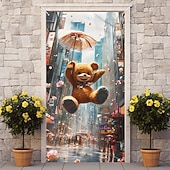 billiga Dörröverdrag-Rolig djur dansande dörrdekorationer dörröverdrag dörrgobeläng dörrgardin dekoration bakgrund inomhus/utomhus dörrbanner för främre dörr bondgård