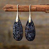 cheap Earrings-Women&#039;s Earrings Classic Drop Stylish Earrings Jewelry Silver / Black / Gold / Black / Silver For Wedding Party 1 Pair