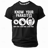 billiga Roliga T-shirts för män-Herr Rolig Slang T-shirt Kortärmad T-shirt 3D-tryck Rund hals Skjorta Mode Dagligen Gata Dagligen Svart Rubinrött Blå Sommar Vår Kläder S M L XL XXL XXXL