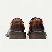 economico Mocassini in pelle premium-mocassini da uomo in vera pelle fatti a mano - scarpe eleganti con nappine marroni di prima qualità per il kentucky derby, occasioni formali e di lavoro