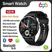 cheap Smartwatch-696 HDT6MAX Smart Watch 1.63 inch Smartwatch Fitness Running Watch Bluetooth ECG+PPG Pedometer Call Reminder Compatible with Android iOS Women Men Hands-Free Calls Message Reminder IP 67 47mm Watch