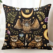billiga boho stil-Mandala bohemiskt dekorativt kastkuddeöverdrag 1PC sol och måne mjukt kvadratisk soffkuddöverdrag kuddfodral för sovrum vardagsrum soffa stol
