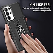 abordables Carcasas Samsung-Funda para teléfono para Samsung Galaxy S24 S23 S22 S21 Ultra Plus A55 A35 A25 A15 5G A34 A54 A73 A53 A33 A23 A13 A72 A52 A32 A22 A12 Cubierta trasera soporte magnético a prueba de golpes retro PC