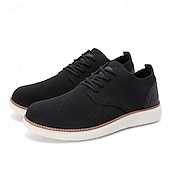 cheap Men&#039;s Sneakers-Men&#039;s Breathable Knit Brogue Sneakers - Casual Lace-Up Lightweight Shoes for Daily Wear &amp; Walking