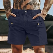abordables Exterior-Hombre Pantalón Corto Cargo Pantalones cortos casuales Pantalones cortos de pana Botones Multi bolsillo Pierna recta Plano Transpirable Dispersor de humedad Longitud de la rodilla Exterior Casual