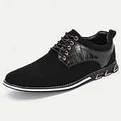 abordables Occasionnel-Chaussures habillées noires à lacets pour hommes avec motif crocodile, élégantes et stylées pour les réunions d&#039;entreprise et sociales