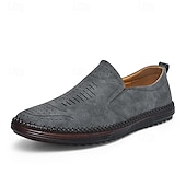 Χαμηλού Κόστους Slip-On Καθημερινά Παπούτσια-ανδρικά μπεζ σουέτ slip-on loafers – χειροποίητα casual παπούτσια μοκασίν για καθημερινή χρήση