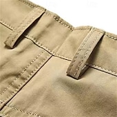 preiswerte Arbeitsshorts-Herren Schicke Shorts Arbeitsshorts Kurze Golfhosen Tasche Einfach Komfort Atmungsaktiv Knielang Outdoor Geschäft Sport Lässig Schwarz Khaki