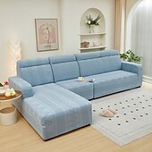 cheap Sofa Cover-Elastic Jacquard Fabric Sofa Cover Stretch Couch Cover Sectional L Shape Sofa Slipcover Corner Case for Living Room 1/2/3/4 Seat