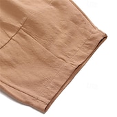 baratos Clássico-Homens Calção Shorts de linho Shorts de verão calções capri Shorts de praia Bolsos Com Cordão Cintura elástica Tecido Conforto Respirável Comprimento da panturrilha Férias Feriado Praia Havaiana Boho