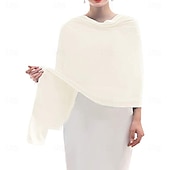 cheap Shawls-Women's Wrap Elegant Sleeveless Chiffon Wedding Wraps With Pure Color For Party Spring &amp; Summer