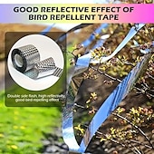 cheap Animal Support &amp; Care-2-Pack With Double-sided Reflective Ribbon Suitable for Orchards and Vegetable Gardens Bird-proof Ribbon Outdoor Safe and Easy-to-use Bird-proof Solution
