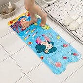 baratos Tapete antiderrapante para banheira-tapete de banho de bebê de desenho animado, tapete de banheira infantil antiderrapante para banho de criança, chuveiro antiderrapante, 40 pol. x 16 pol. com furos de drenagem e ventosas lavável à