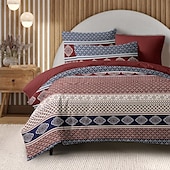 abordables 100% Coton-Housse de couette mandala ethnique taille double ensemble de literie en coton ensembles de lit housse de couette douce légère avec 2 taies d&#039;oreiller pour l&#039;été le printemps