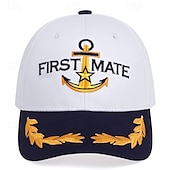 levne Pánská baseballová čepice-Pánské Kšiltovka Sluneční klobouk Trucker Hat Bílá černá / bílá Směs bavlny a polyesteru Výšivka Módní Na běžné nošení Denní Písmeno Kotva Nastavitelná Proti sluci Prodyšné