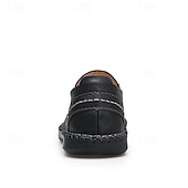 cheap Men&#039;s Slip-ons &amp; Loafers-Men&#039;s Beige Genuine Faux Leather Moccasins – Handmade Stitching Casual Slip-On Driving Shoes for Outdoor &amp; Trave