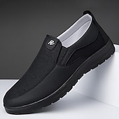 levne Pánské nazouváky a mokasíny-pánské hnědé ležérní slip-on boty se strukturovanou tkaninou, pohodlné a stylové pro každodenní nošení a kancelářské použití