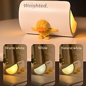 abordables Veilleuses pour chambre d&#039;enfant-Veilleuse LED décorative en forme de canard, lampe de bureau à intensité variable et rechargeable, éclairage pour enfants, réglage de la luminosité