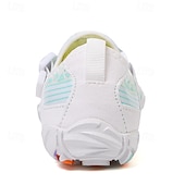 preiswerte Sneaker für Herren-Barfuß-Wasserschuhe für Herren – weiß und orange, schnelltrocknend, verstellbarer Klettverschluss – ideal für Strand- und Wasseraktivitäten