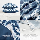 abordables 100% algodón-Funda de edredón de mandala tie dye juego de cama tamaño completo juegos de cama funda de edredón suave ligera con 2 fundas de almohada para verano primavera
