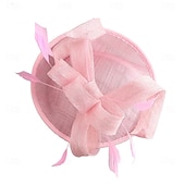 abordables Tocado de Boda-Tocados Plumas Sinamay Boda Fiesta de Noche Elegante Boda Con Pluma Celada Sombreros