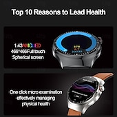 Χαμηλού Κόστους Smartwatch-696 TK26 Εξυπνο ρολόι 1.43 inch Έξυπνο ρολόι Bluetooth ΗΚΓ + PPG Βηματόμετρο Υπενθύμιση Κλήσης Συμβατό με Android iOS Γυναικεία Άντρες Κλήσεις Hands-Free Υπενθύμιση Μηνύματος IP 67 Θήκη ρολογιού 52mm