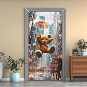 billiga Dörröverdrag-Rolig djur dansande dörrdekorationer dörröverdrag dörrgobeläng dörrgardin dekoration bakgrund inomhus/utomhus dörrbanner för främre dörr bondgård