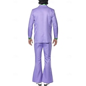 cheap Outfits-Men&#039;s 1970&#039;s Suit Costume Jacket with Mock Shirt and Waistcoat Trousers