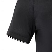 levne Pánské elitní polo-Pánské Pólo Práce ulice Klasický Krátký rukáv prázdniny Módní Pevná barva Proužky Knoflíky Stripe-Trim Léto Jaro Černá Bílá Světle šedá Pólo
