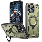 お買い得  iPhone用ケース-電話 ケース 用途 iPhone 16 Pro Max プラス iPhone 15 プロマックスプラス iPhone 14 13 12 Pro Max Plus バックカバー スタンド付き 磁石バックル ワイヤレス充電をサポート レトロ風 TPU PC