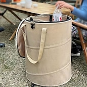 cheap Camping Accessories-Multi-Purpose Collapsible Trash Can, Waterproof and Durable, Ideal for Camping, Home, Yard, and Garden, Perfect for Toys, Clothes, and Leaf Storage