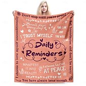 abordables Couvertures et plaids-couverture fête des mères, une lettre à maman, cadeau fête des mères, couverture douce et confortable, cadeau parfait pour maman, motif floral ou cœur, chaud et confortable