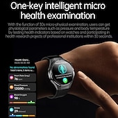 abordables Relojes inteligentes-696 ET456 Reloj inteligente 1.56 pulgada Smartwatch Reloj elegante Bluetooth ECG + PPG Podómetro Recordatorio de Llamadas Compatible con Android iOS Hombre Llamadas con Manos Libres Recordatorio de