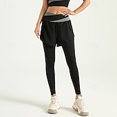 economico Leggings e collant da yoga-Per donna Pantaloni da yoga Leggings da yoga 2 in 1 Controllo addominale Sollevamento glutei Vita Alta Yoga Allenamento in Palestra Pilates Collant Pantaloni blu navy Marrone chiaro Nero Spandex