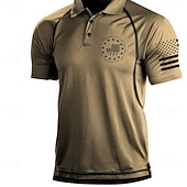 4 luglio 2026 250° Per uomo Bandiera Americana Veterani Polo Maglia da golf Manica Corta Magliette polo Camicie con Colletto Casual Abbigliamento casual alla moda Abbigliamento da vacanza Abiti da
