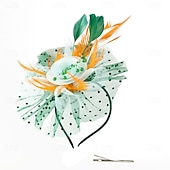 baratos Capacete de Casamento-Peça para Cabeça Tule Penas Casamento Festa de Noite Elegante Casamento Com Penas Capacete Chapéu